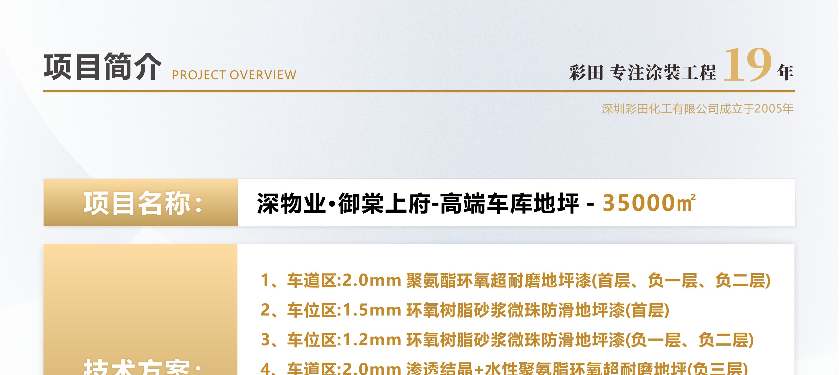 彩田化工地下車庫地坪案例-深物業·御棠上府35000㎡超耐磨系列地坪 